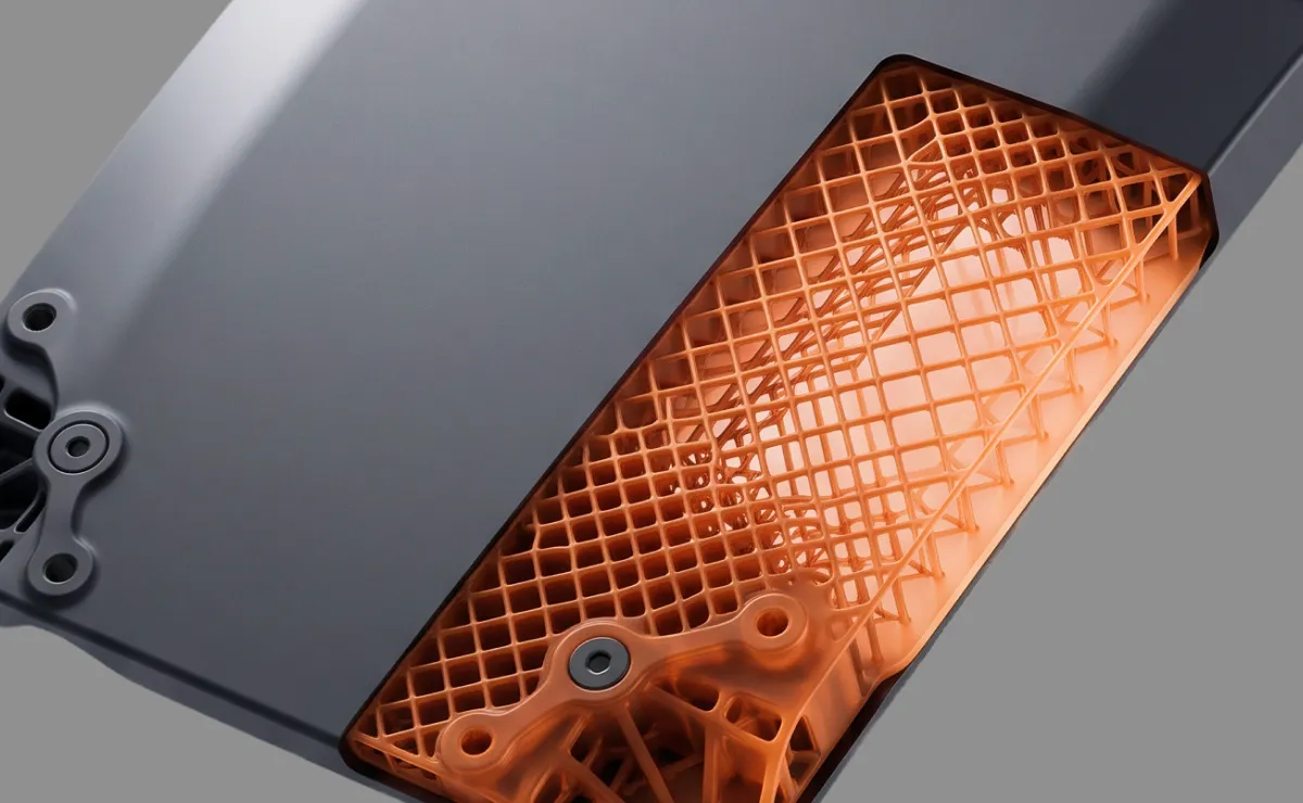 Macro of a 3D-printed RF-absorbing lattice tile